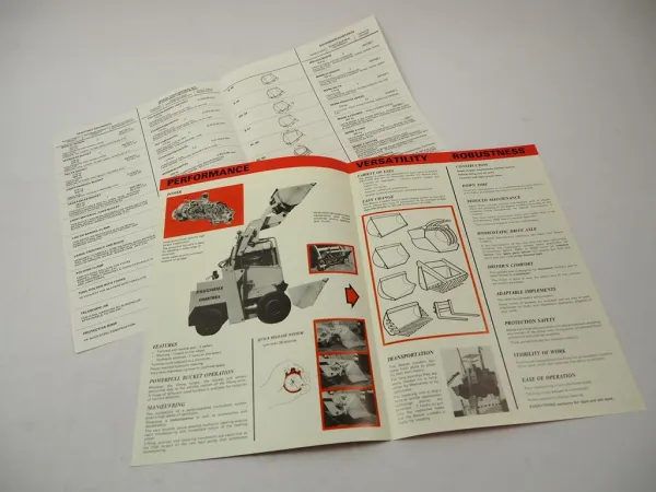 Original Prospekt Brochure Technische Daten Faucheux Beaver 610 Schaufellader