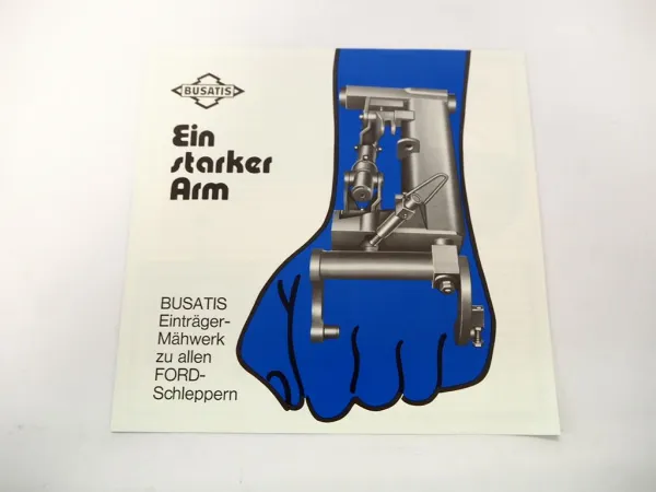 Original Prospekt Busatis Einträger Mähwerk 1127 1137 an Ford Schlepper 1976