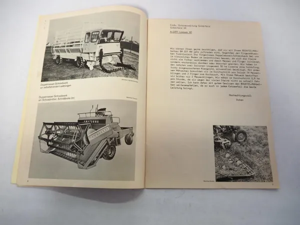 Original Prospekt Busatis Mähwerk an z.B. Unimog Deutz Fendt Schlepper 1968/69