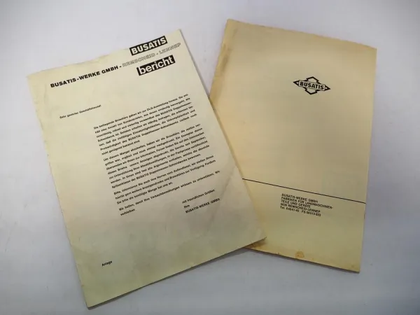 Original Prospekt Busatis Mähwerk an z.B. Unimog Deutz Fendt Schlepper 1968/69
