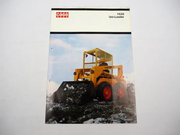 Original Prospekt Case 1529 Uni Loader mit 29 PS mit technischen Daten