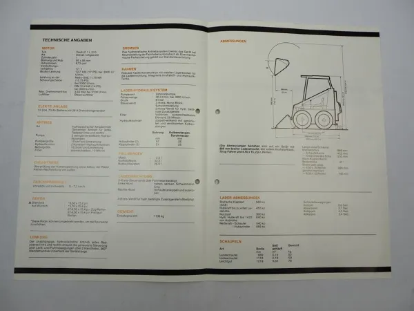 Original Prospekt Case 1816B Unilader mit 14 PS mit technischen Daten 1979
