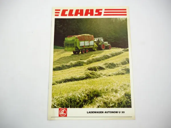 Original Prospekt Claas Autonom U30 Ladewagen mit technischen Daten 1978