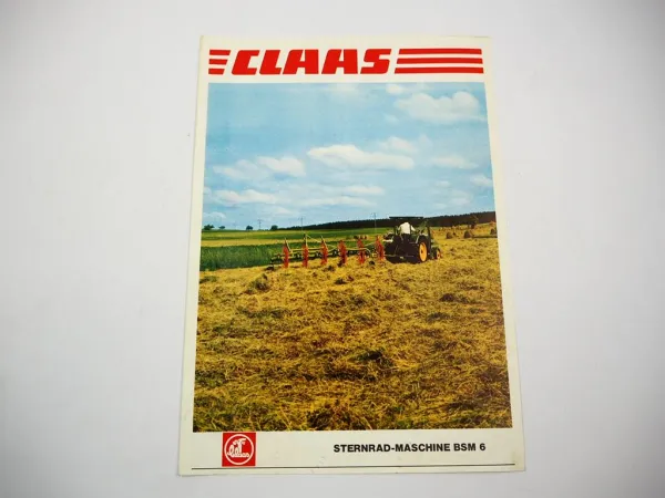 Original Prospekt Claas BSM6 Sternrad Schwadrechen mit technischen Daten 1978