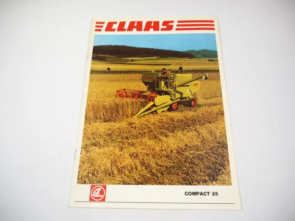 Original Prospekt Claas Compact 25 Mähdrescher mit 8 Seiten von 09/1978