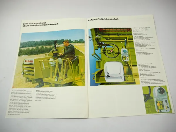 Original Prospekt Claas Consul Mähdrescher mit 12 Seiten von 09/1978