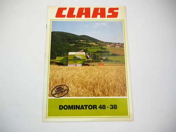 Original Prospekt Claas Dominator 38 48 Mähdrescher mit 20 Seiten von 1982