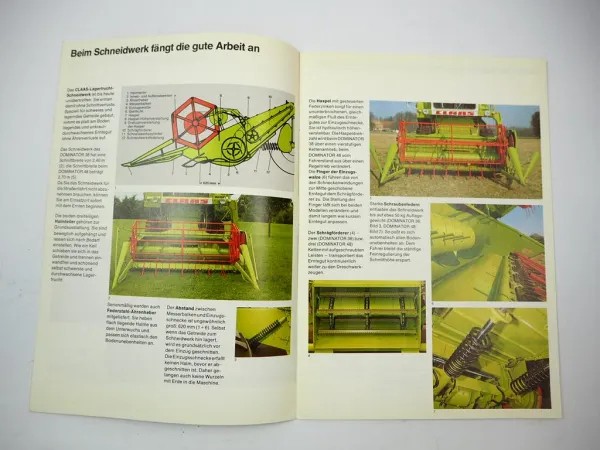 Original Prospekt Claas Dominator 38 48 Mähdrescher mit 20 Seiten von 1982