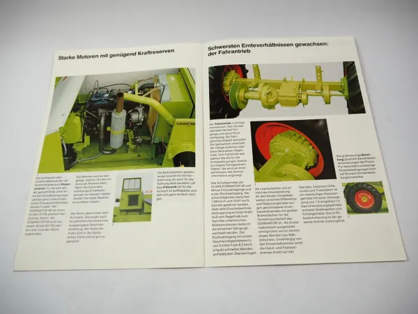 Original Prospekt Claas Dominator 38 48 Mähdrescher mit 20 Seiten von 09/1982