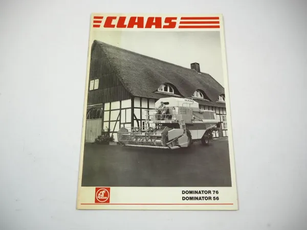 Original Prospekt Claas Dominator 56 76 Mähdrescher 1979 mit 20 Seiten