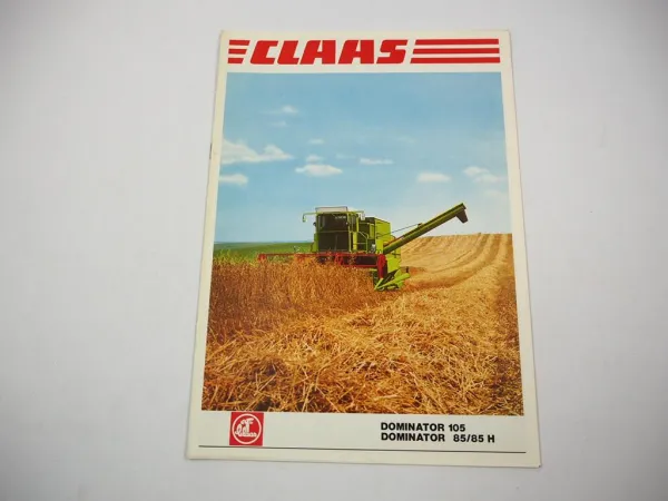 Original Prospekt Claas Dominator 85 85A 105 Mähdrescher mit techn. Daten 1978