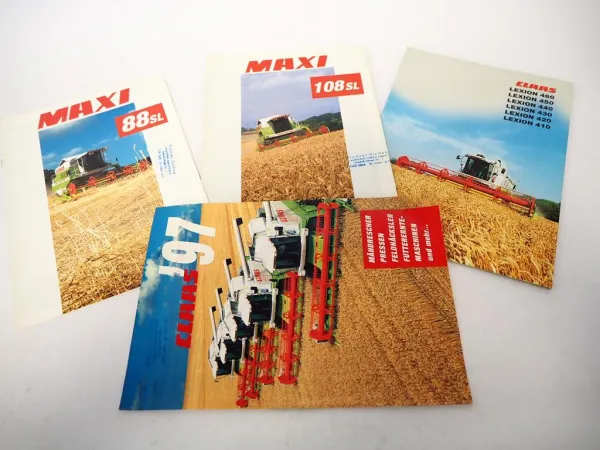 Original Prospekt Claas Dominator 88 108 SL Maxi Lexion 410 - 460 Mähdrescher