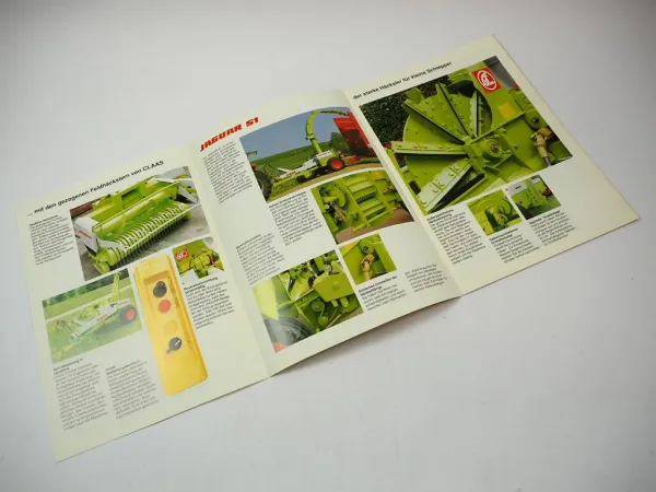 Original Prospekt Claas Jaguar 51 61 75 Feldhäcksler am IHC 885 XL & MF Schlepper