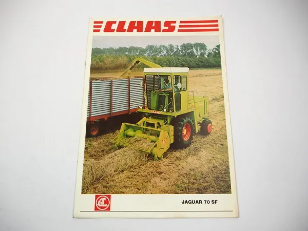 Original Prospekt Claas Jaguar 70 SF Feldhäcksler 1978 mit 12 Seiten