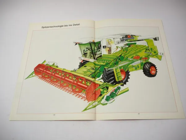 Original Prospekt Claas Lexion 405 - 460 Mähdrescher ca. 1990er Jahre