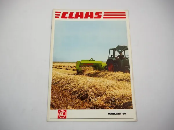 Original Prospekt Claas Markant 60 Hochdruck Presse am Fendt 1978