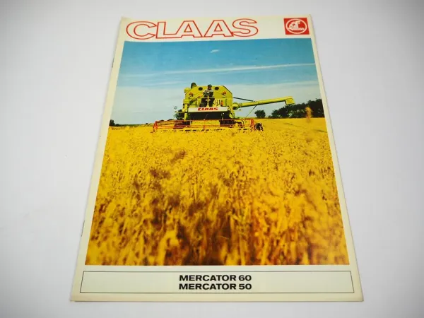 Original Prospekt Claas Mercator 50 60 Mähdrescher mit 12 Seiten von 09/1977