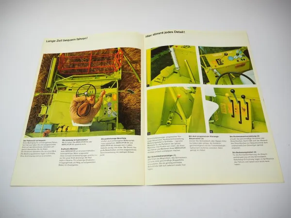 Original Prospekt Claas Mercator 50 60 Mähdrescher mit 12 Seiten von 09/1977