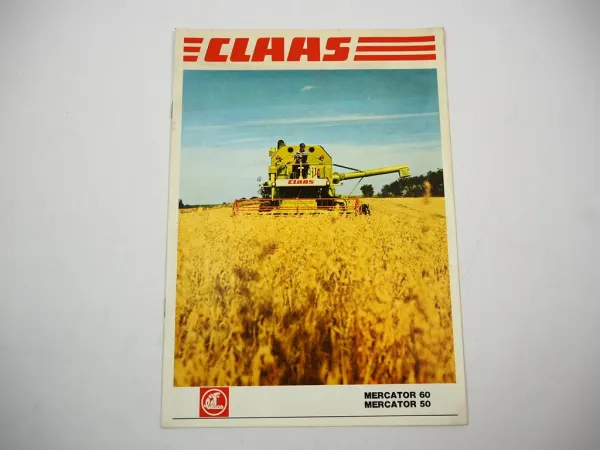 Original Prospekt Claas Mercator 50 60 Mähdrescher mit technischen Daten 1978