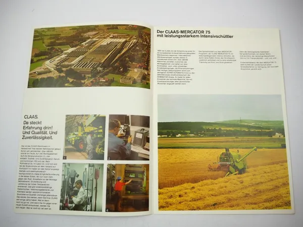 Original Prospekt Claas Mercator 75 Mähdrescher 1978 mit 16 Seiten