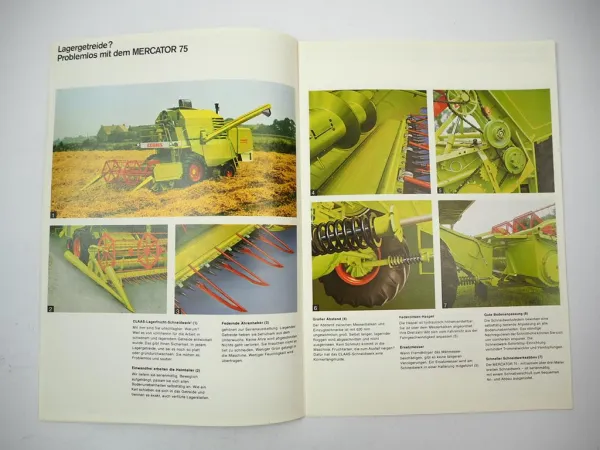 Original Prospekt Claas Mercator 75 Mähdrescher 1978 mit 16 Seiten