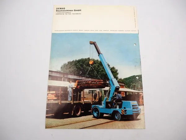 Original Prospekt Demag V42 Mobilkran 1970 mit technischen Daten