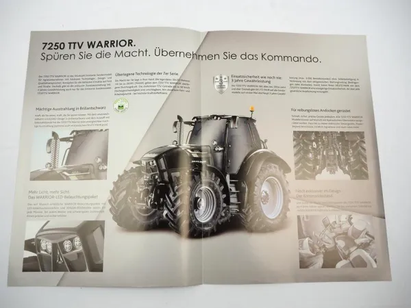 Original Prospekt Deutz Fahr 7250 TTV Warrior Traktor Schlepper 2015