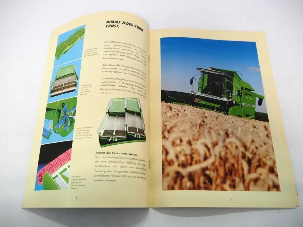 Original Prospekt Deutz Fahr Actor 5510 5520H Mähdrescher 1999