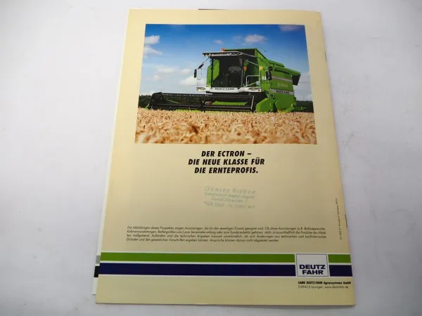 Original Prospekt Deutz Fahr Ectron 5530H Mähdrescher 1999