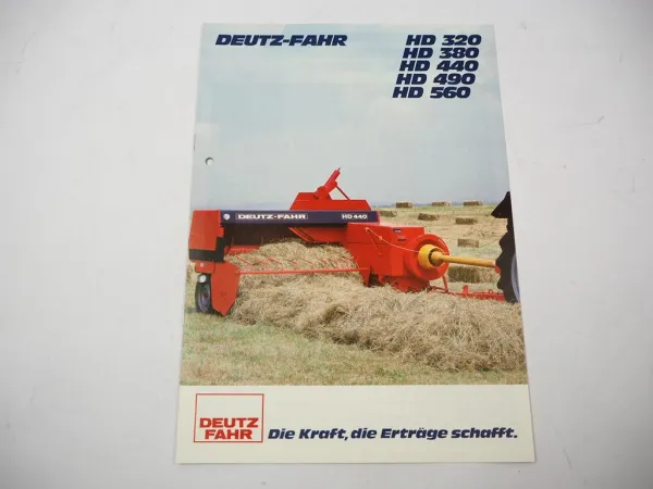 Original Prospekt Deutz Fahr HD 320 380 440 490 560 Hochdruckpresse 1984