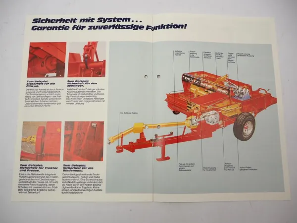 Original Prospekt Deutz Fahr HD 320 380 440 490 560 Hochdruckpresse 1984
