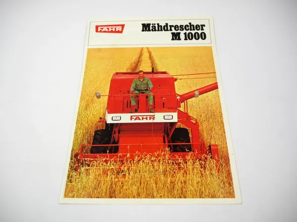 Original Prospekt Fahr M 1000 Großmähdrescher Ernte Landtechnik mit 4 Seiten