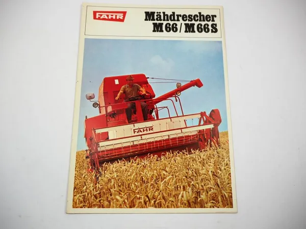 Original Prospekt Fahr M 66 66S Mähdrescher mit technischen Daten 1970