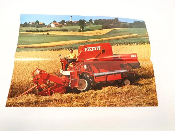 Original Prospekt Fahr M 66 66S Mähdrescher mit technischen Daten 1970