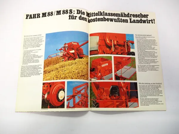 Original Prospekt Fahr M 88 88S Mähdrescher mit technischen Daten 1970