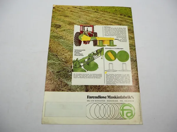 Original Prospekt Farendlose RS 151 165 Kreiselmäher an Volvo Schlepper