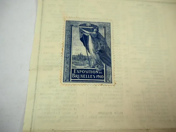 Original Prospekt Flyer mit Lageplan Weltausstellung Brüssel 1910