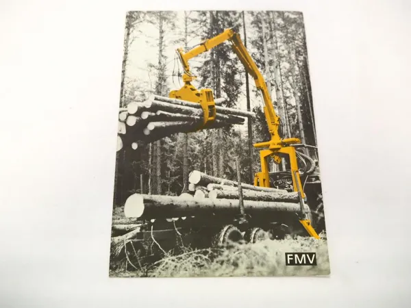 Original Prospekt FMV Schweden Forst Ladekran an Volvo BM Schlepper