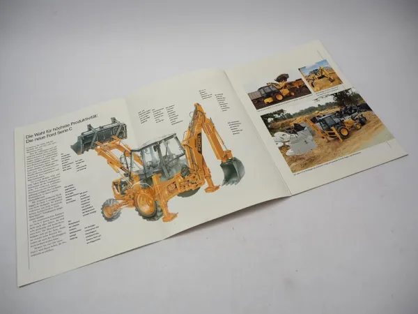 Original Prospekt Ford Baggerlader 555 C 655 C Serie C mit 26 Seiten