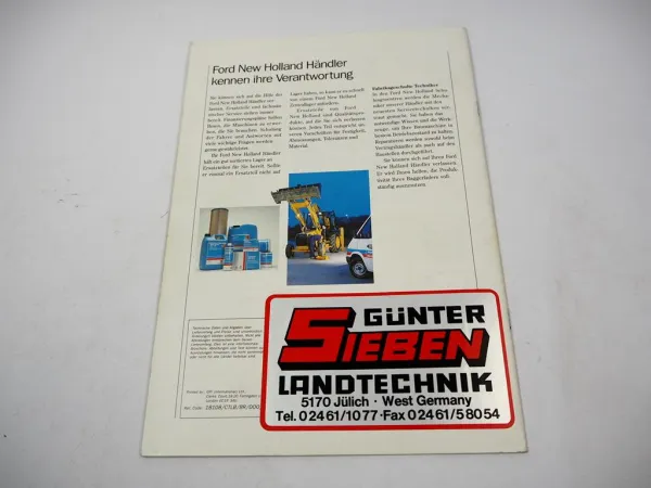 Original Prospekt Ford Baggerlader 555 C 655 C Serie C mit 26 Seiten