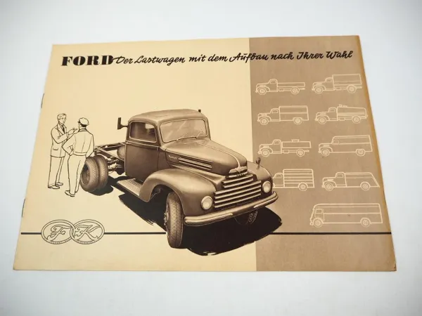 Original Prospekt Ford FK 1000 1250 Der LKW mit dem Aufbau nach Ihrer Wahl