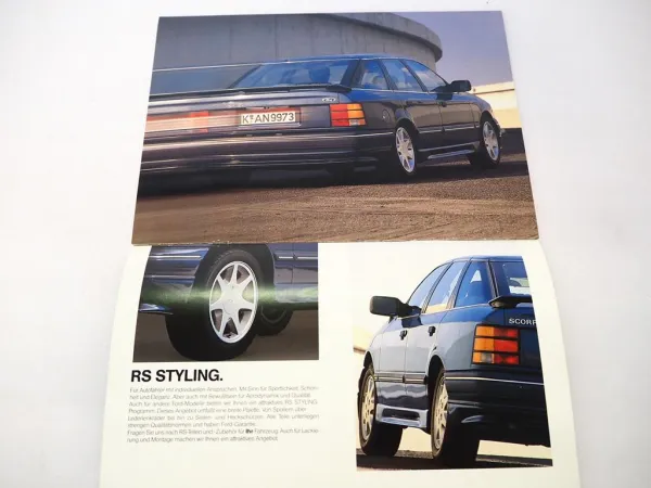 Original Prospekt Ford Scorpio RS Styling Zubehör 1980/90er Jahre