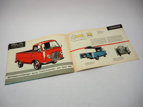 Original Prospekt Ford Taunus Transit FK 1000 1250 Eilfrachter ca. 50/60er J.