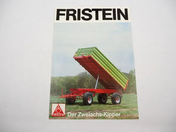 Original Prospekt Fristein ZKS DK Zweiachs Kippanhänger ca. 1980er Jahre
