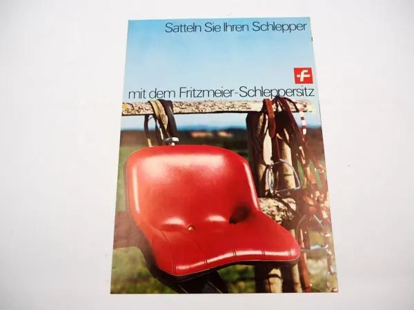 Original Prospekt Fritzmeier S3037 Schleppersitz 1970er Jahre