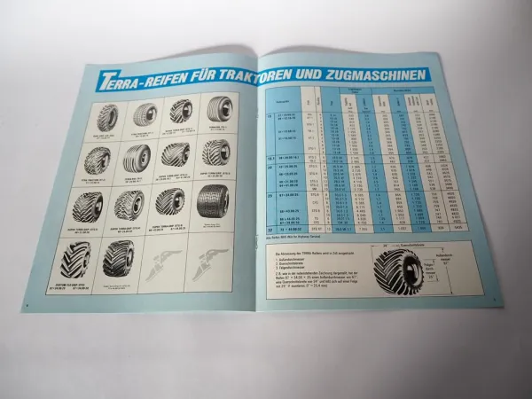 Original Prospekt Good Year Terrareifen für Traktoren und Zugmaschinen 09/1984