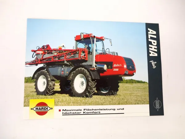 Original Prospekt Hardi Alpha Plus 3500 Selbstfahrspritze Pflanzenschutz 2007