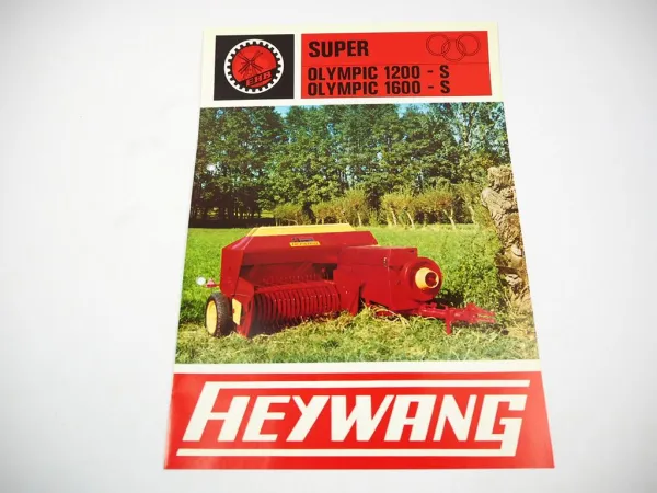 Original Prospekt Heywang Super Olympic 1200 1600 S Hochdruckaufsammelpresse