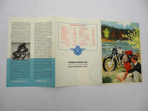 Original Prospekt Horex Regina 350 ccm Motorrad 1950er Jahre