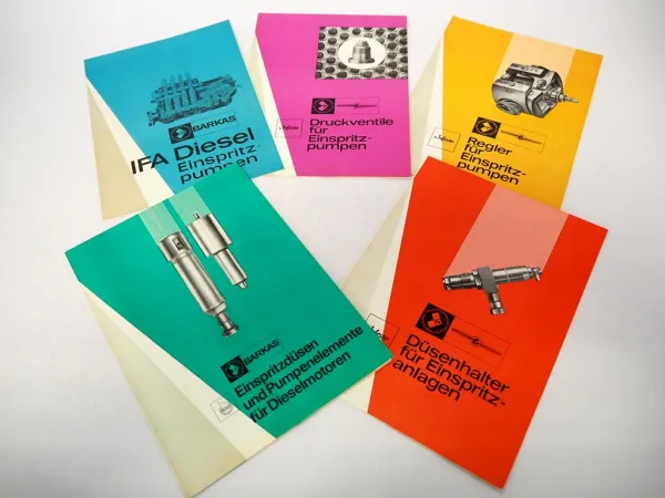 5x Original Prospekt IFA Barkas Infesto Renak Düsen Ventile Regler Einspitzpumpe
